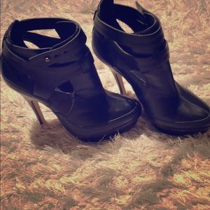 Aldo Black and Brown cut out Booties